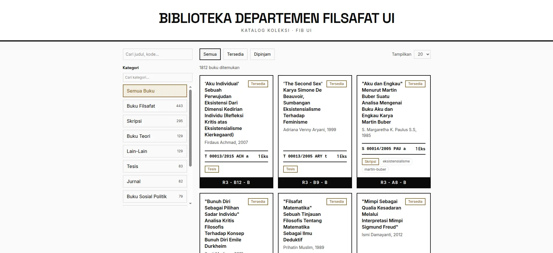 Platform UI Library for Philosophy