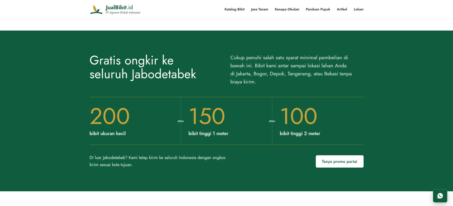 Company Profile & E-Commerce Platform Jual Bibit screenshot 2